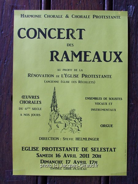 concert au Temple de S&eacute;lestat le 17/04/2011 avec les chorales Harmonie et Protestante