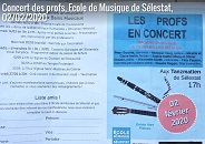 concert des profs, &eacute;cole de musique de S&eacute;lestat, 02/02/2020